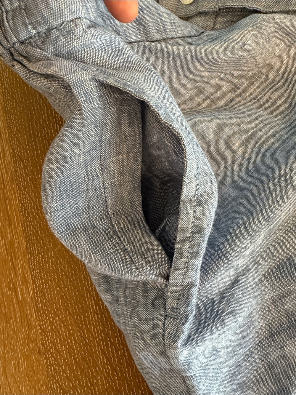Tahari Blue Linen Shorts with Elastic Waist XS - Picture 5 of 10